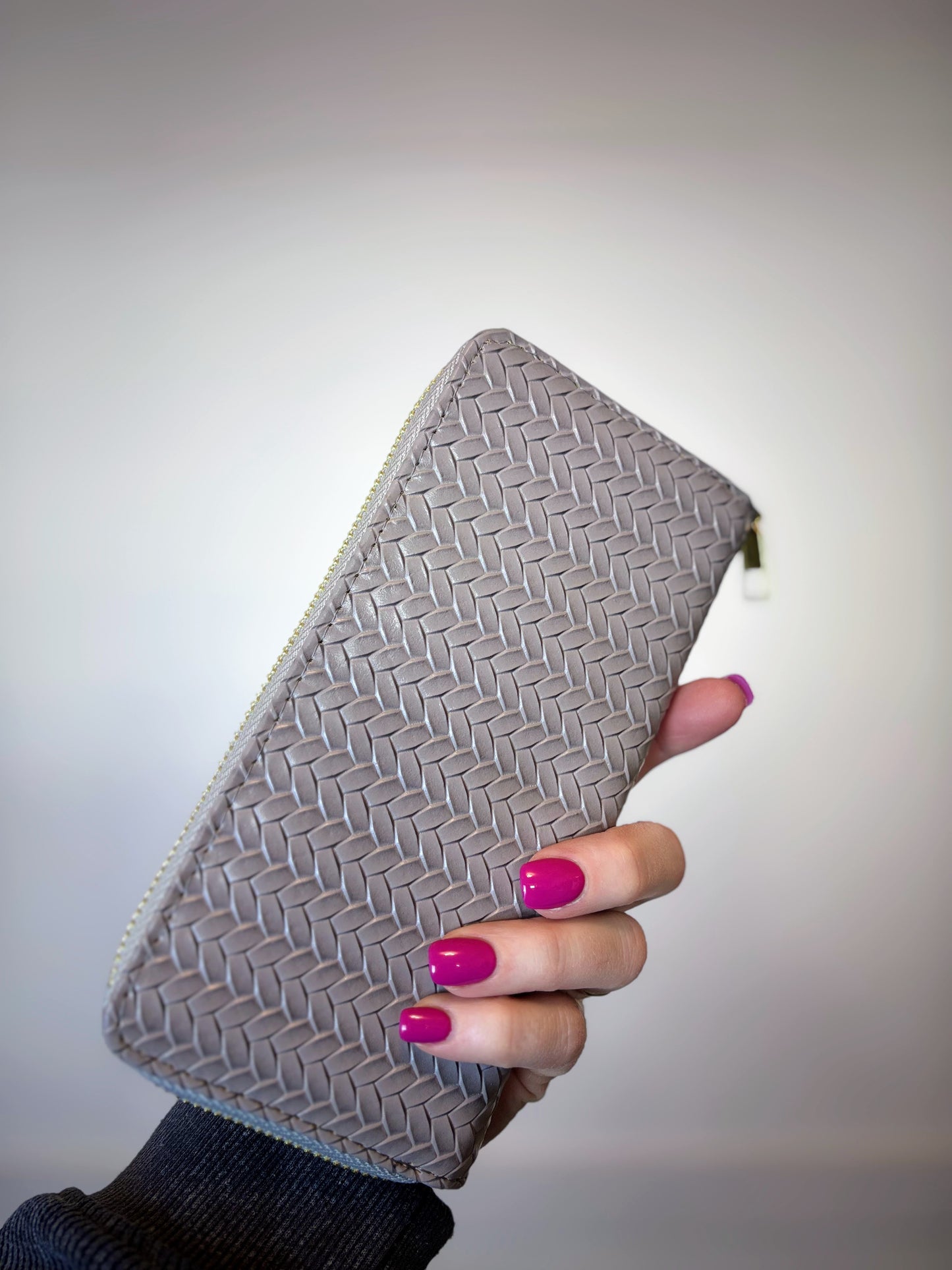 Vegan Leather Wallet in Grey