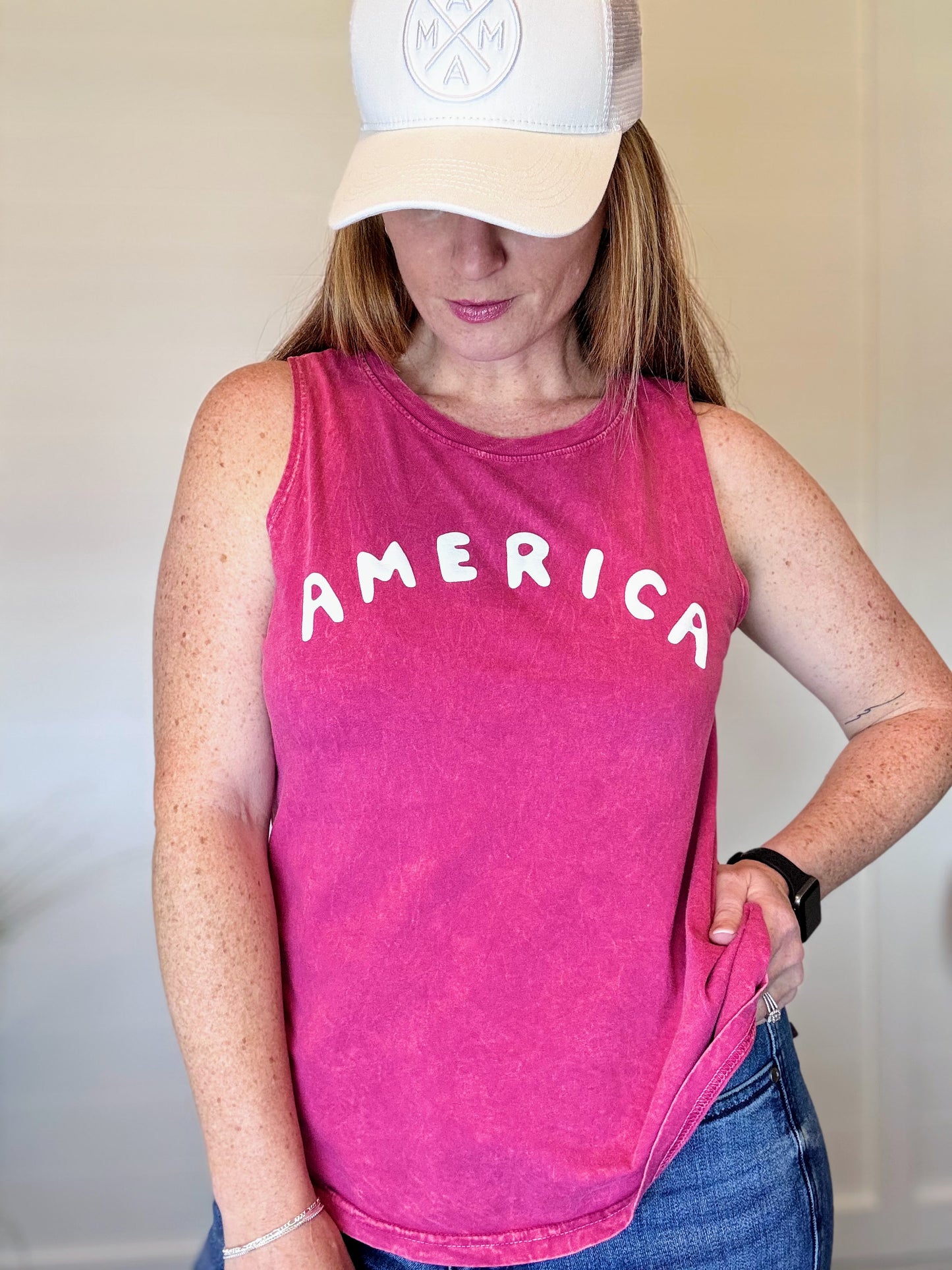 AMERICA Puff Tank Top