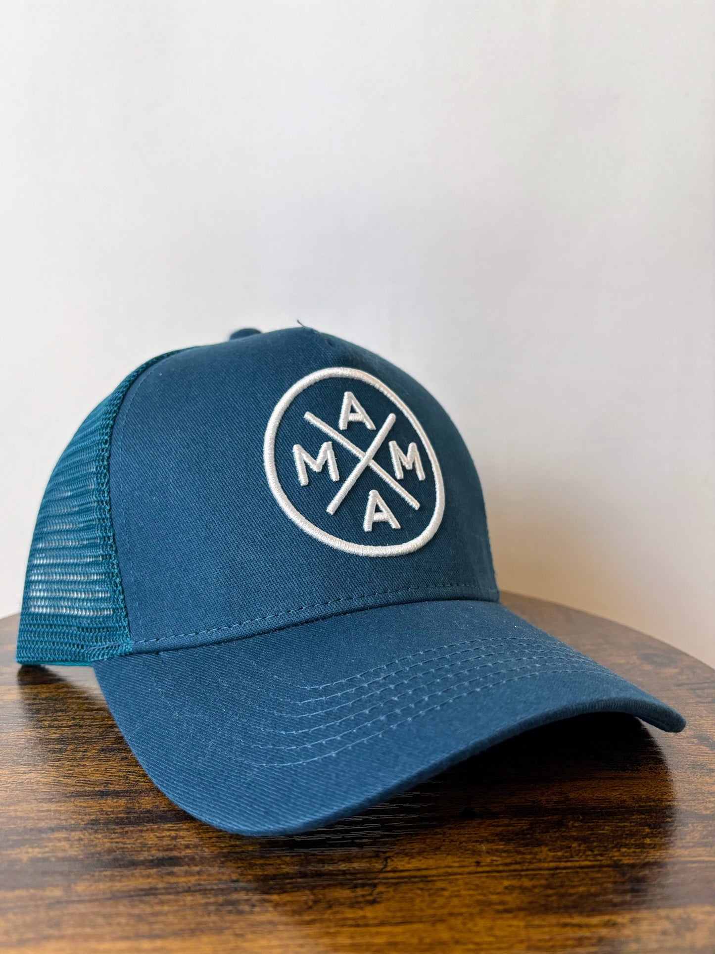 MAMA Canvas Teal Trucker Hat