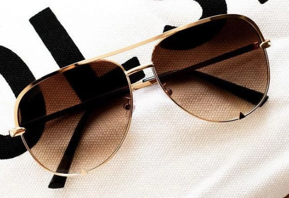 Aviator Sunglasses - Caramel/Gold