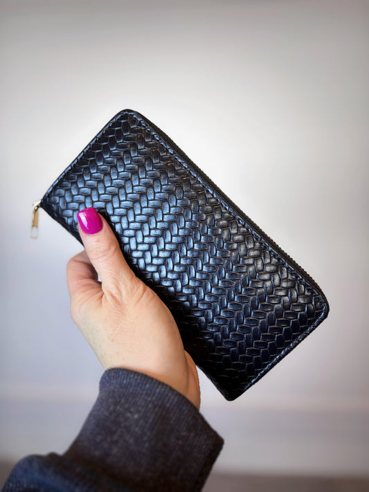 Vegan Leather Wallet in Black