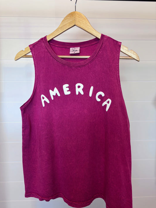 AMERICA Puff Tank Top