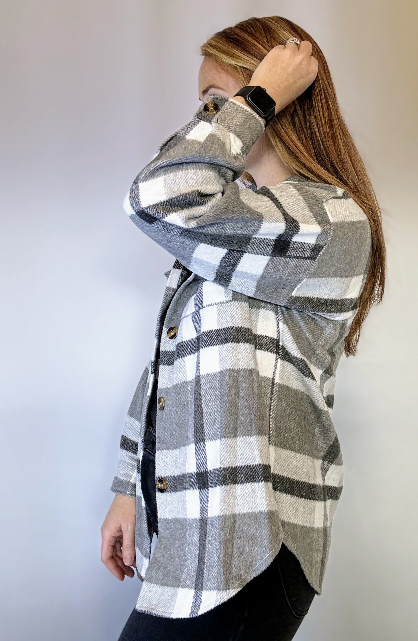 Charcoal Plaid Shacket