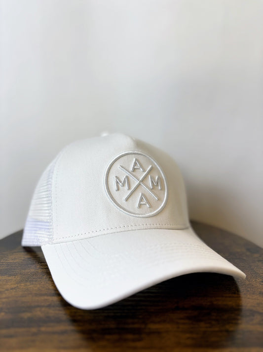 MAMA Canvas White Trucker Hat